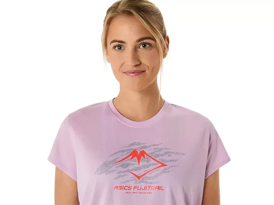 kortärmad topp med fujitrail-logotyp