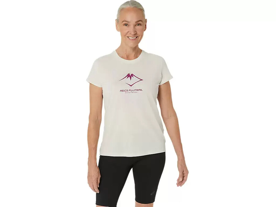 kortärmad topp med fujitrail-logotyp