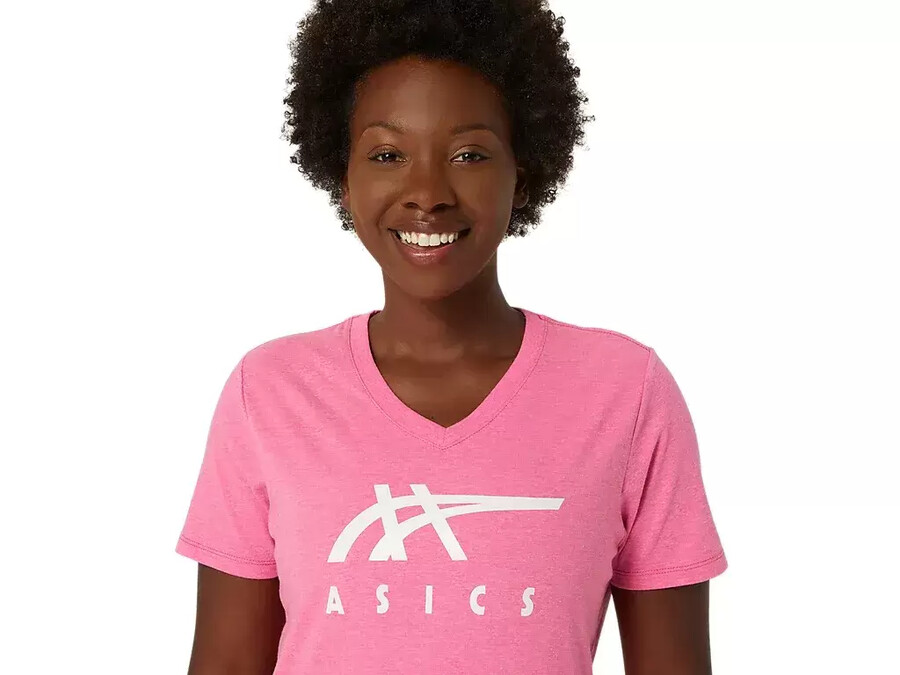 asics stripes v-halsad fÖr dam