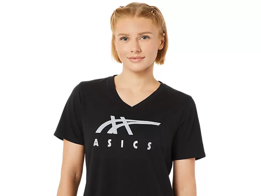 asics stripes v-halsad fÖr dam