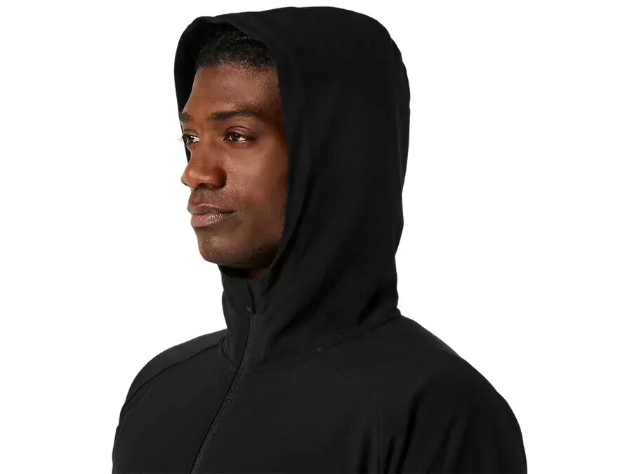 stickad jerseyhuvtröja med dragkedja