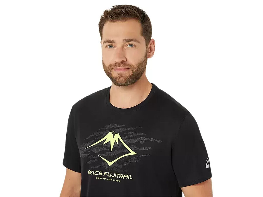 kortärmad topp med fujitrail-logotyp