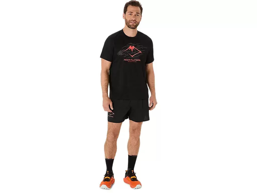 kortärmad topp med fujitrail-logotyp