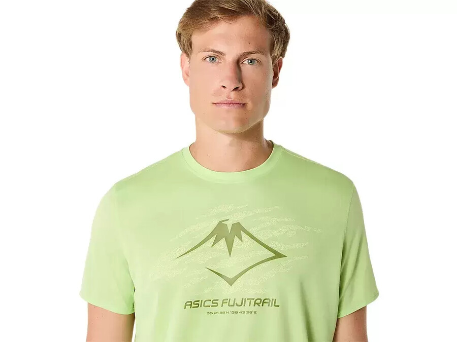 kortärmad topp med fujitrail-logotyp
