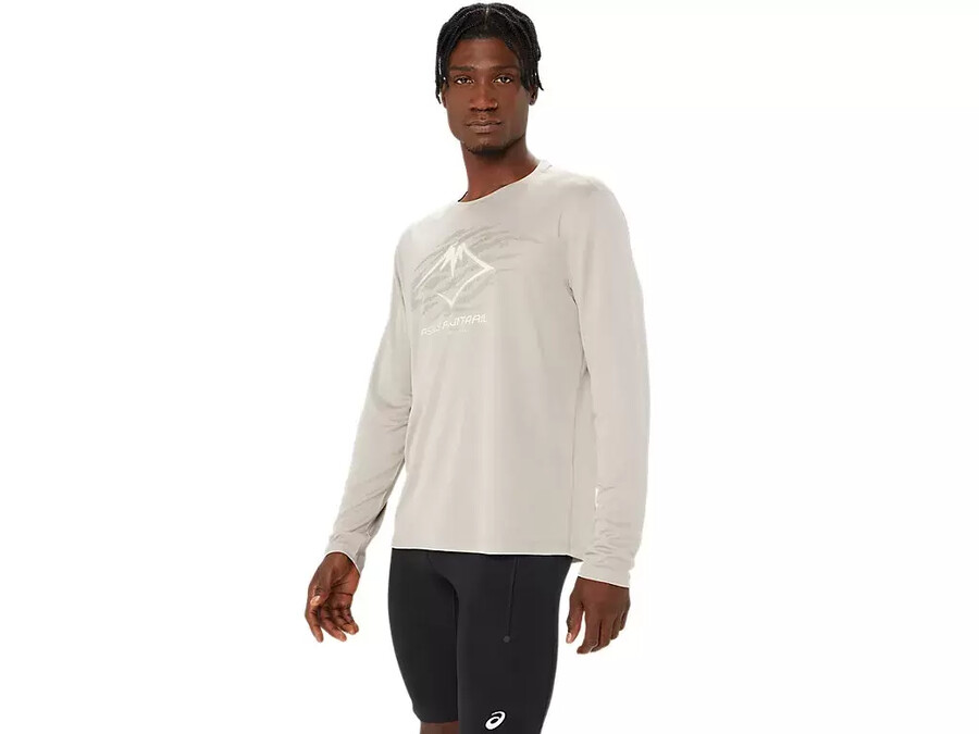 långärmad topp med fujitrail-logotyp