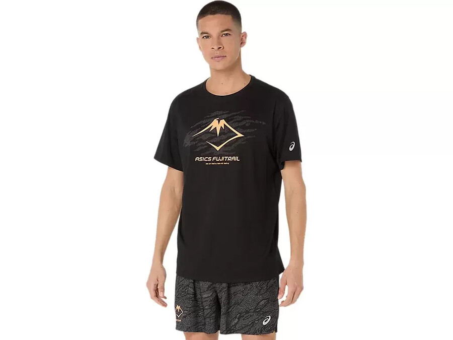 kortärmad topp med fujitrail-logotyp