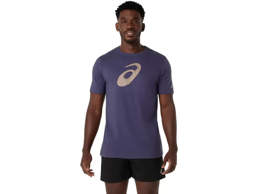 kortärmad t-shirt med penseltryck