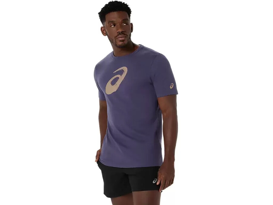 kortärmad t-shirt med penseltryck