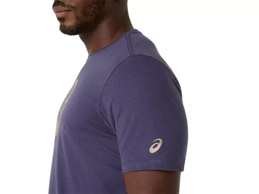kortärmad t-shirt med penseltryck