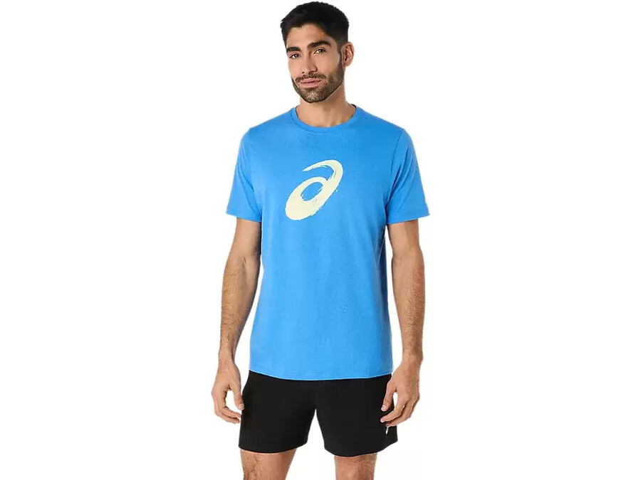 kortärmad t-shirt med penseltryck