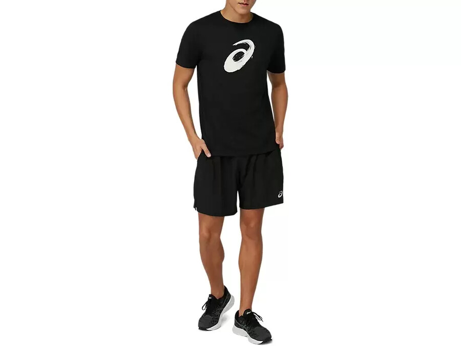 kortärmad t-shirt med penseltryck