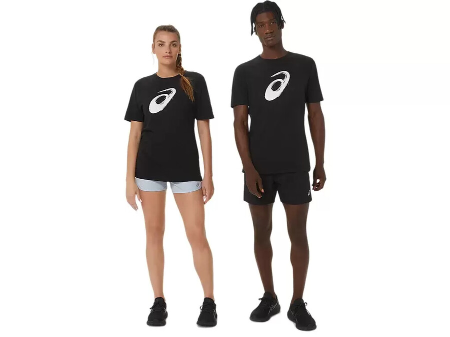 kortärmad t-shirt med penseltryck