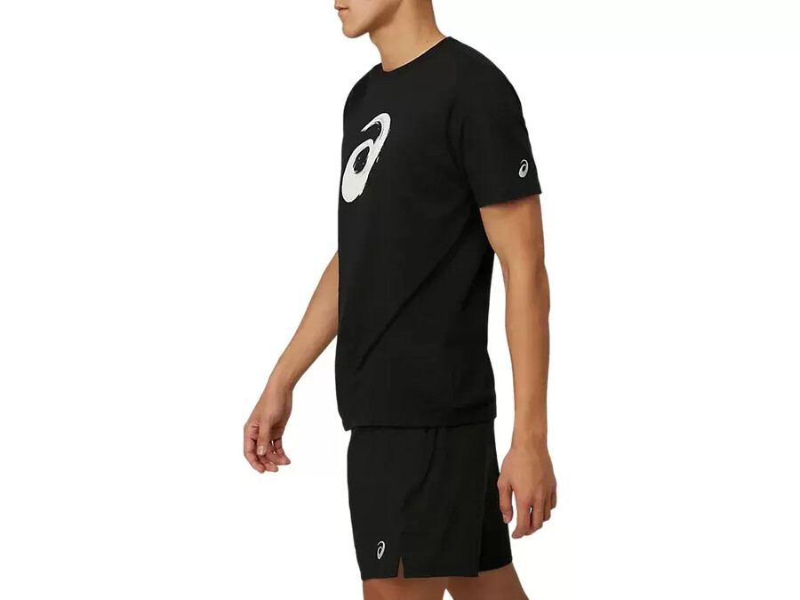 kortärmad t-shirt med penseltryck