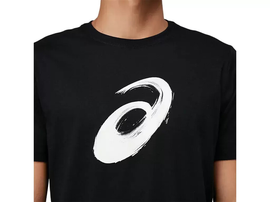 kortärmad t-shirt med penseltryck