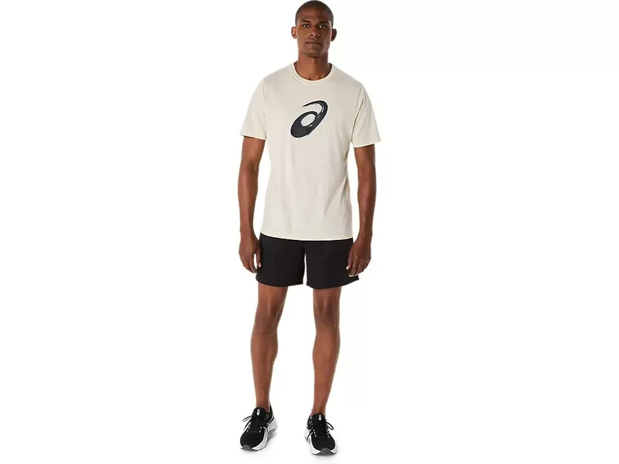 kortärmad t-shirt med penseltryck