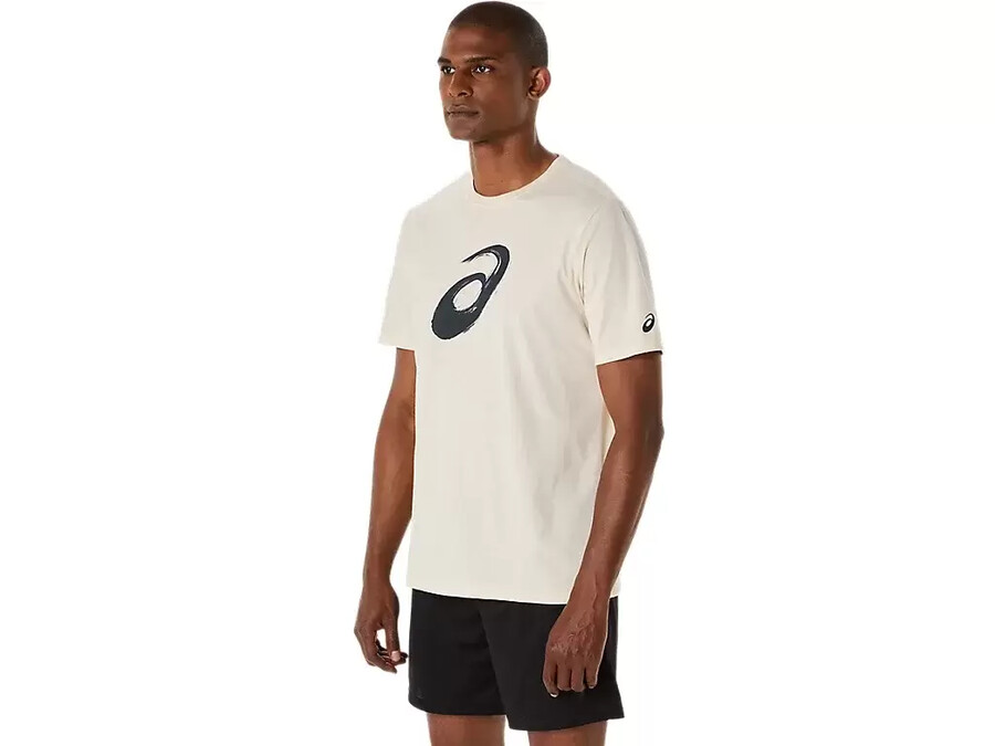 kortärmad t-shirt med penseltryck