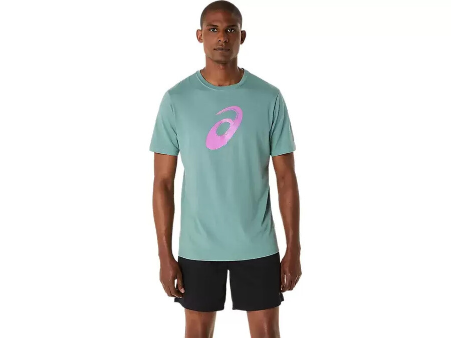 kortärmad t-shirt med penseltryck