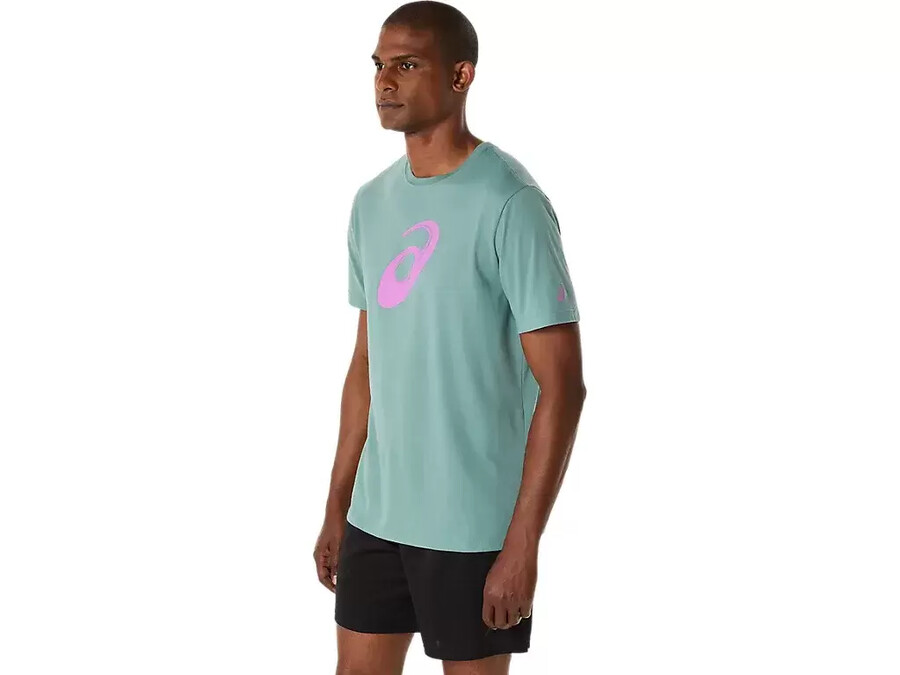 kortärmad t-shirt med penseltryck