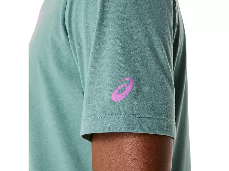 kortärmad t-shirt med penseltryck