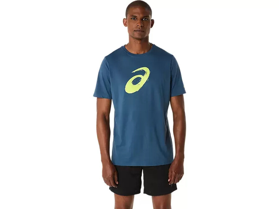 kortärmad t-shirt med penseltryck