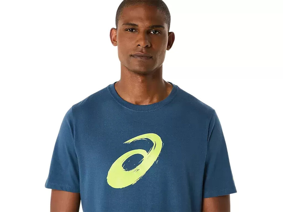 kortärmad t-shirt med penseltryck