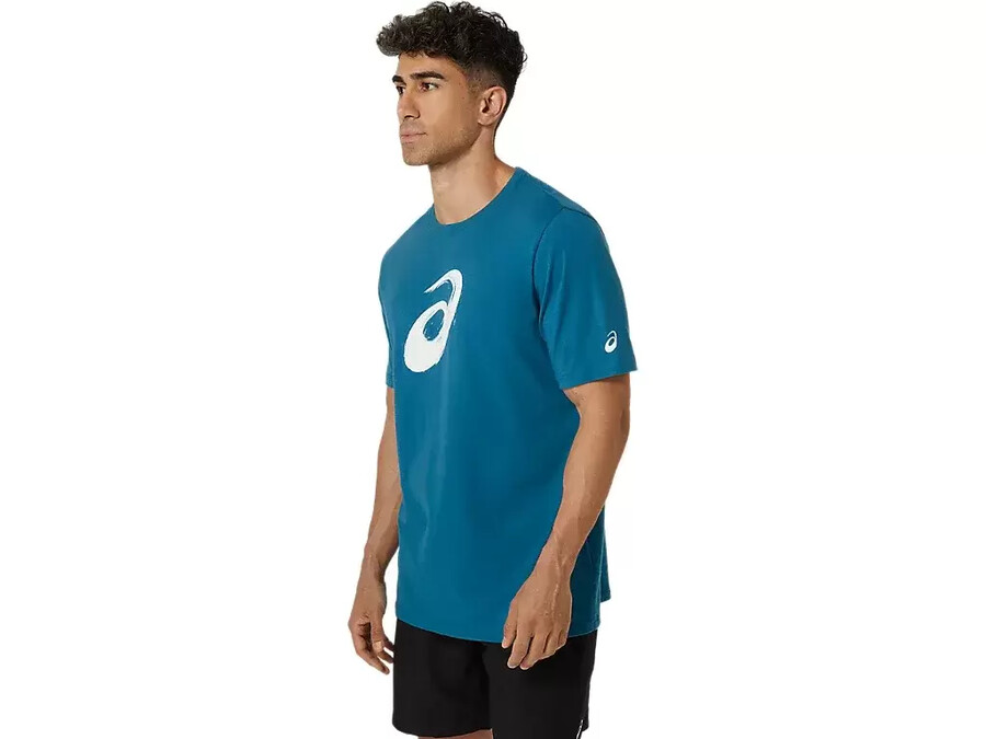 kortärmad t-shirt med penseltryck