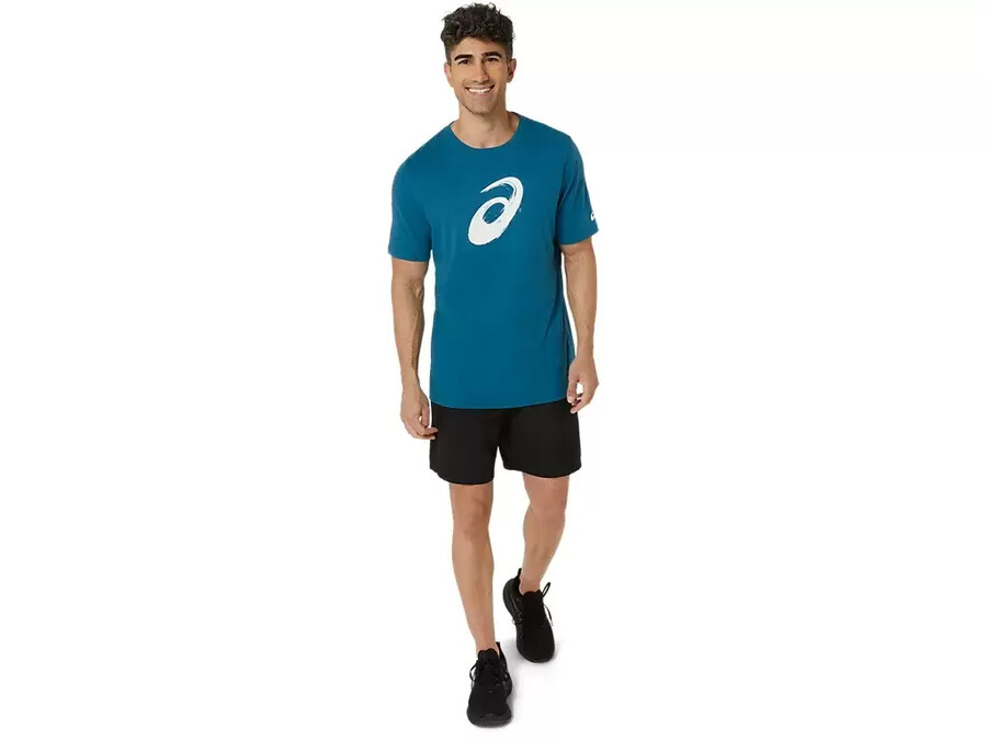 kortärmad t-shirt med penseltryck