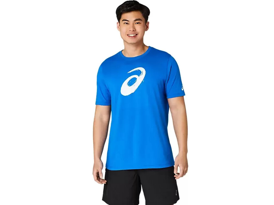 kortärmad t-shirt med penseltryck