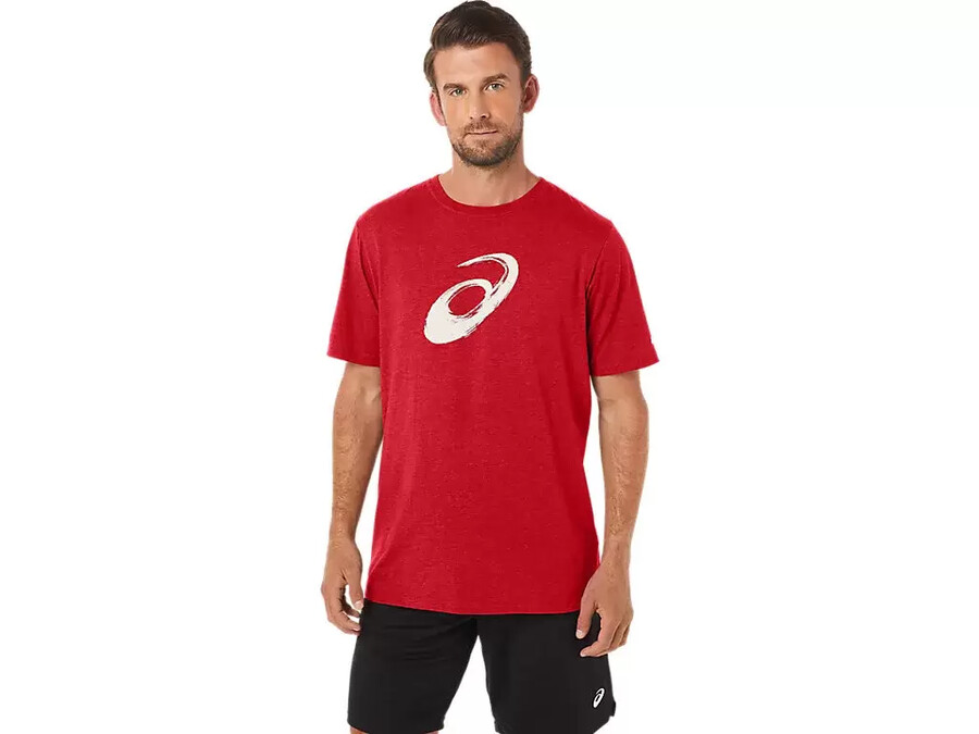 kortärmad t-shirt med penseltryck