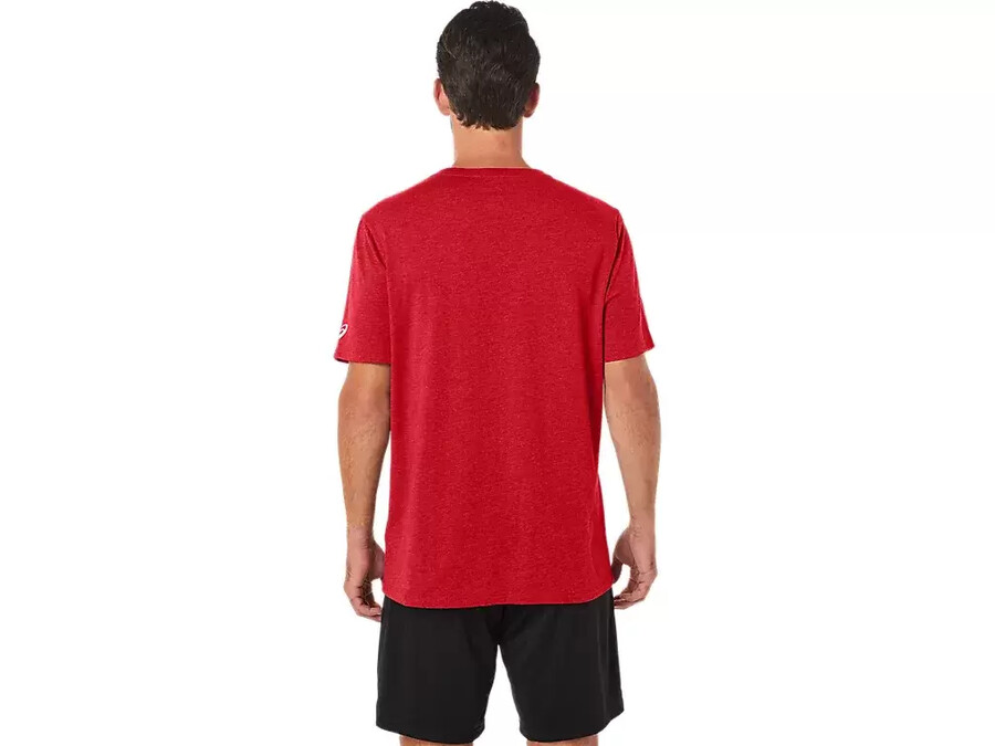 kortärmad t-shirt med penseltryck