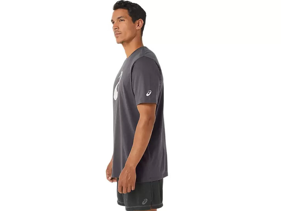 kortärmad t-shirt med penseltryck