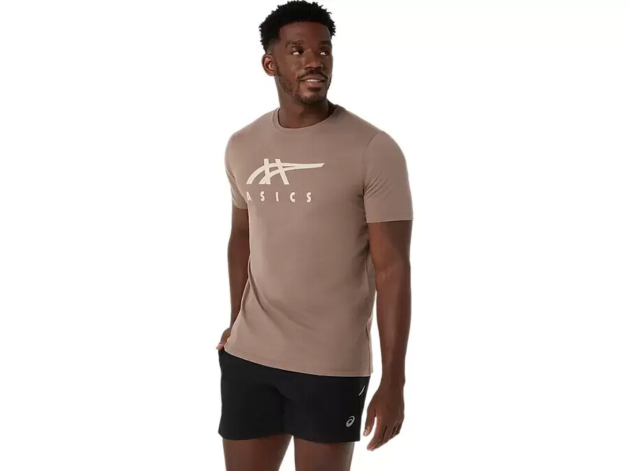 asics randig kortÄrmad t-shirt