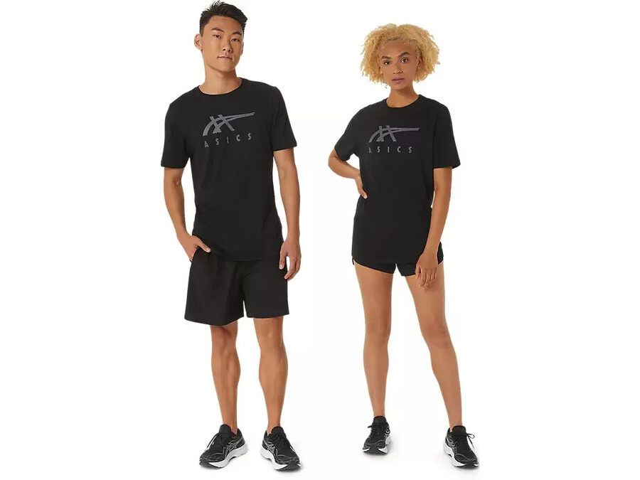 asics randig kortÄrmad t-shirt