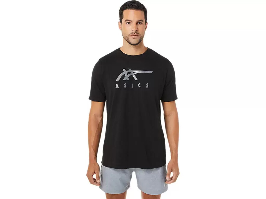 asics randig kortÄrmad t-shirt