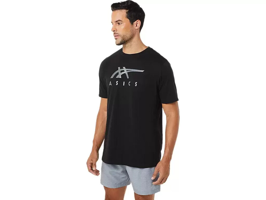 asics randig kortÄrmad t-shirt