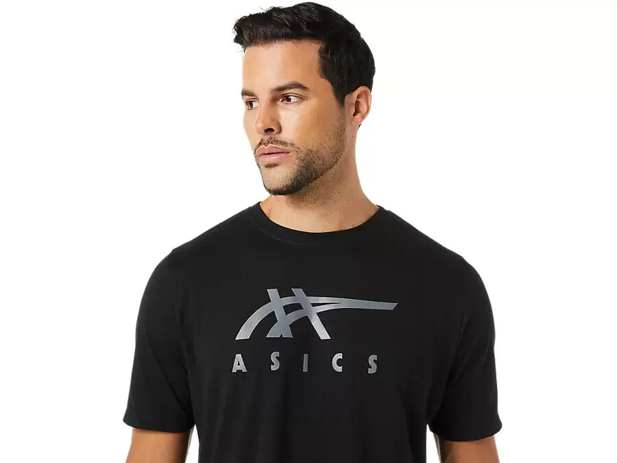 asics randig kortÄrmad t-shirt