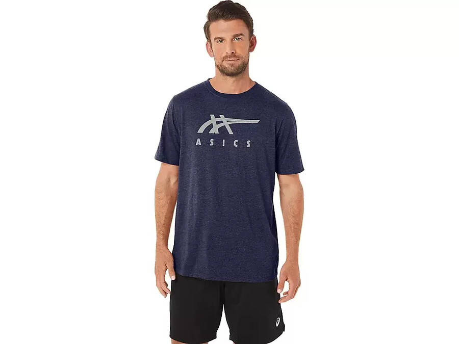 asics randig kortÄrmad t-shirt