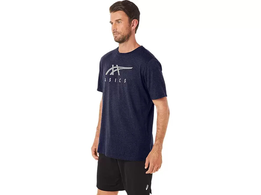 asics randig kortÄrmad t-shirt