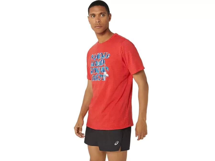 asics hibiskus t-shirt med slagan