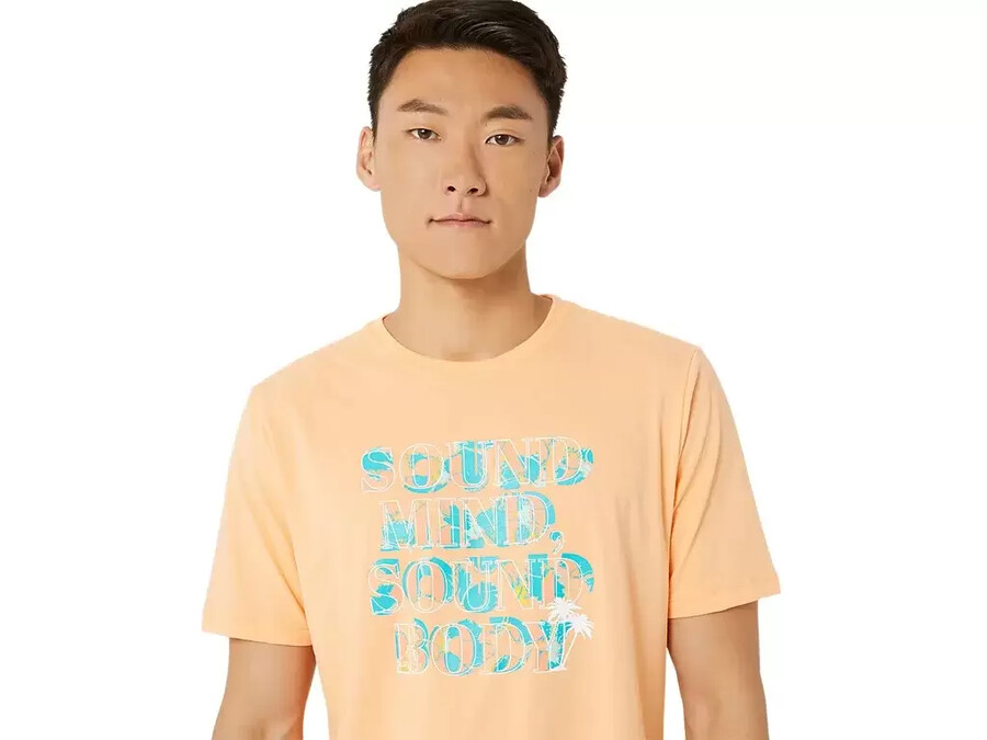 asics hibiskus t-shirt med slagan