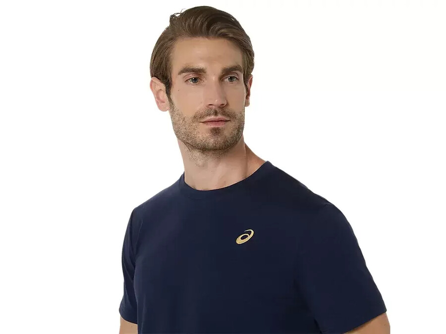 asics t-shirt med spiralbroderi