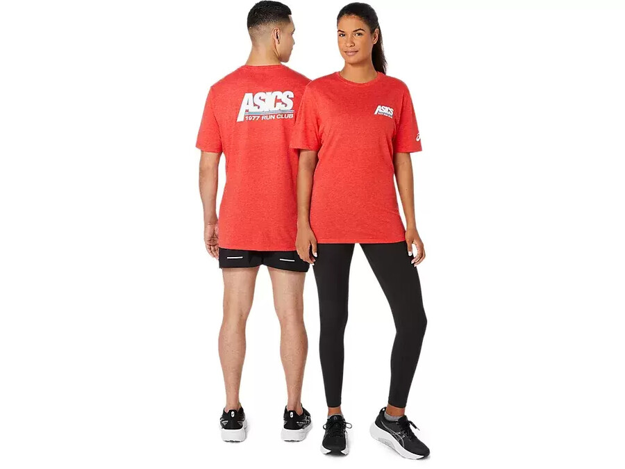unisex asics smsb 1977 run club kortärmad t-shirt