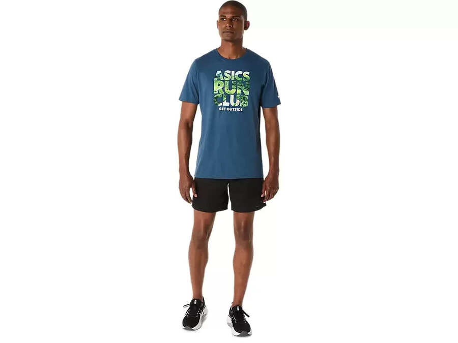 unisex asics run outside club kortärmad t-shirt