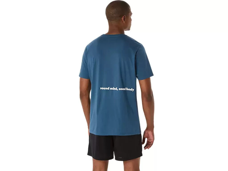 unisex asics run outside club kortärmad t-shirt