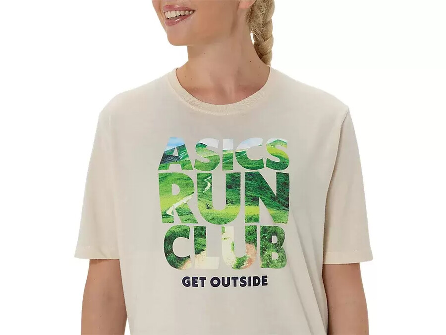 unisex asics run outside club kortärmad t-shirt