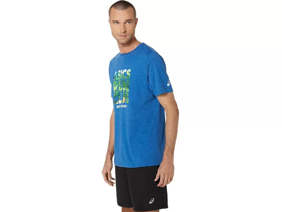 unisex asics run outside club kortärmad t-shirt