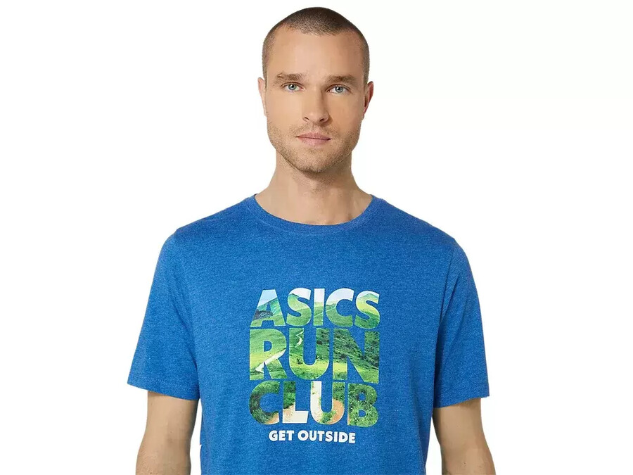 unisex asics run outside club kortärmad t-shirt