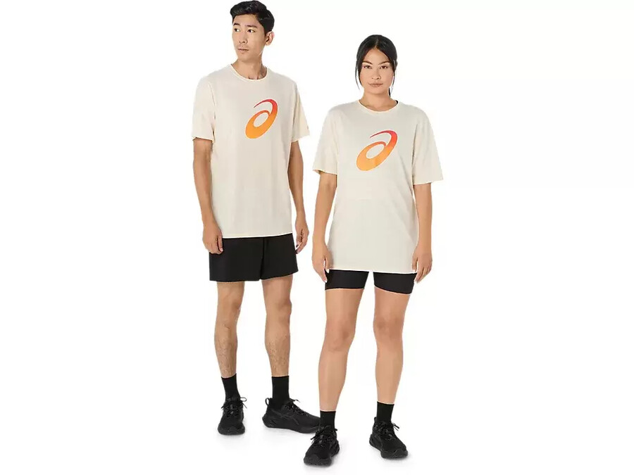 unisex kort t-shirt med gradient och spiral