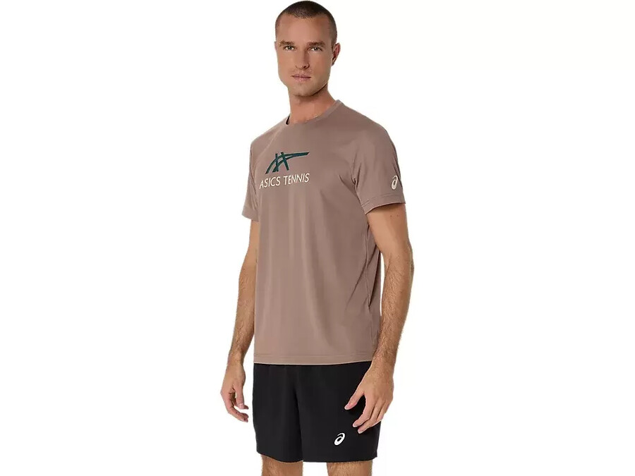 herr-t-shirt med grafisk court-mÖnster