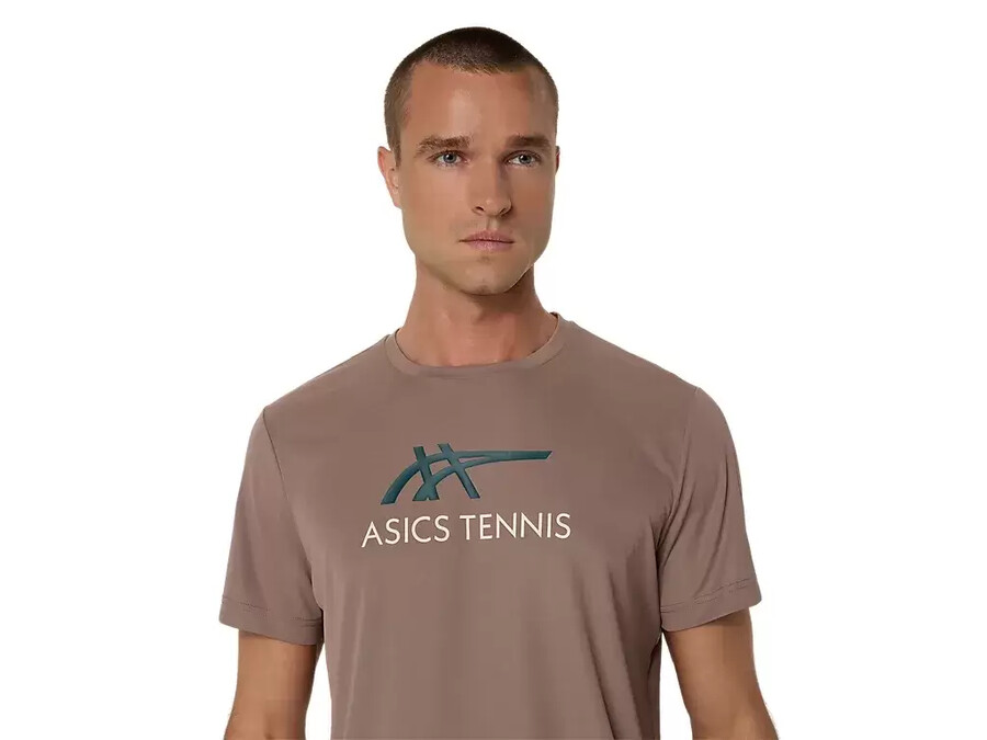 herr-t-shirt med grafisk court-mÖnster